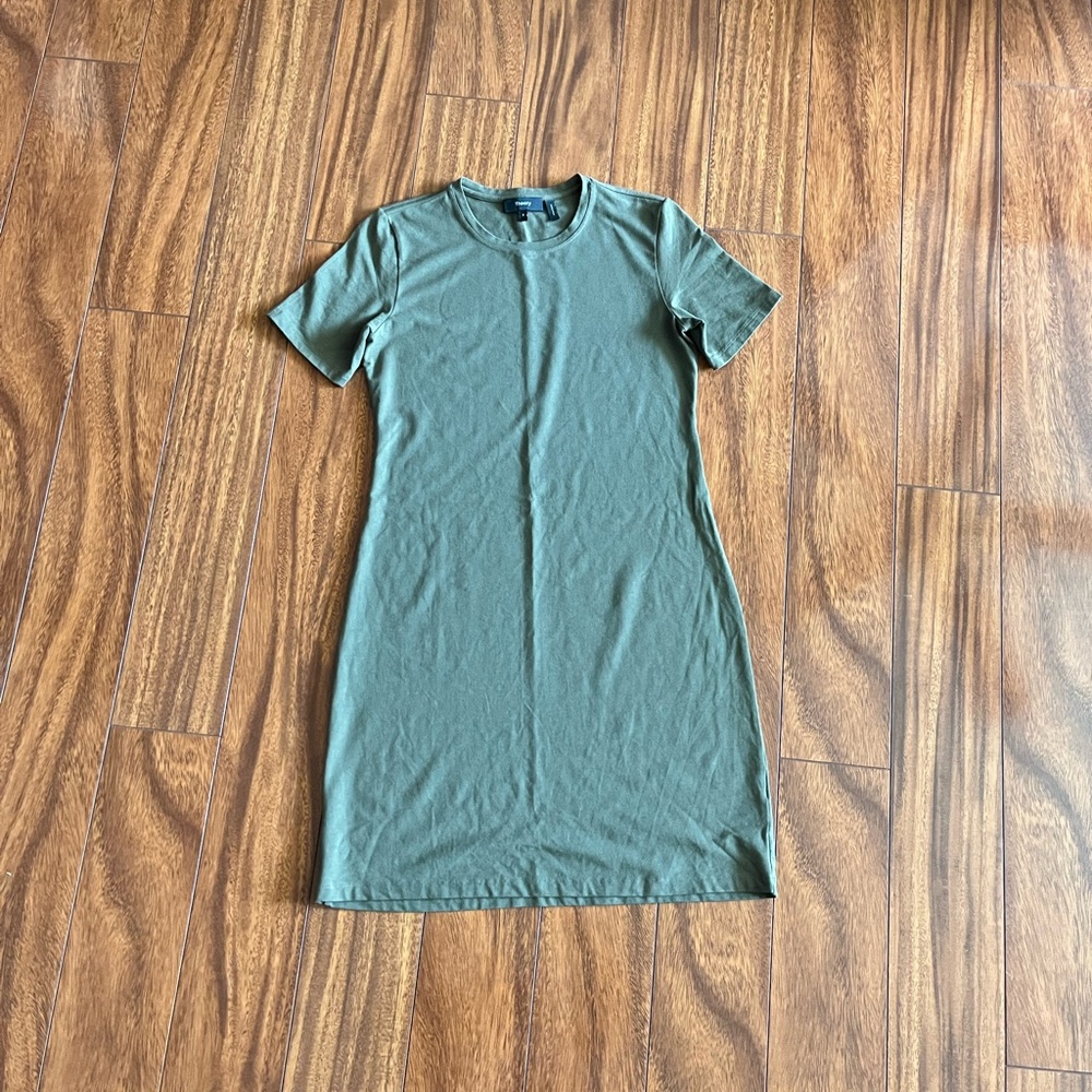 Olive Green Theory Shirt Dress
